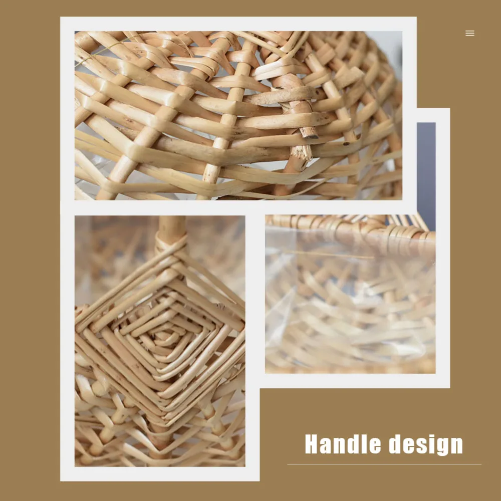 

2Pcs Flower Baskets Handle Flower Container Flower Arranging Baskets Gift