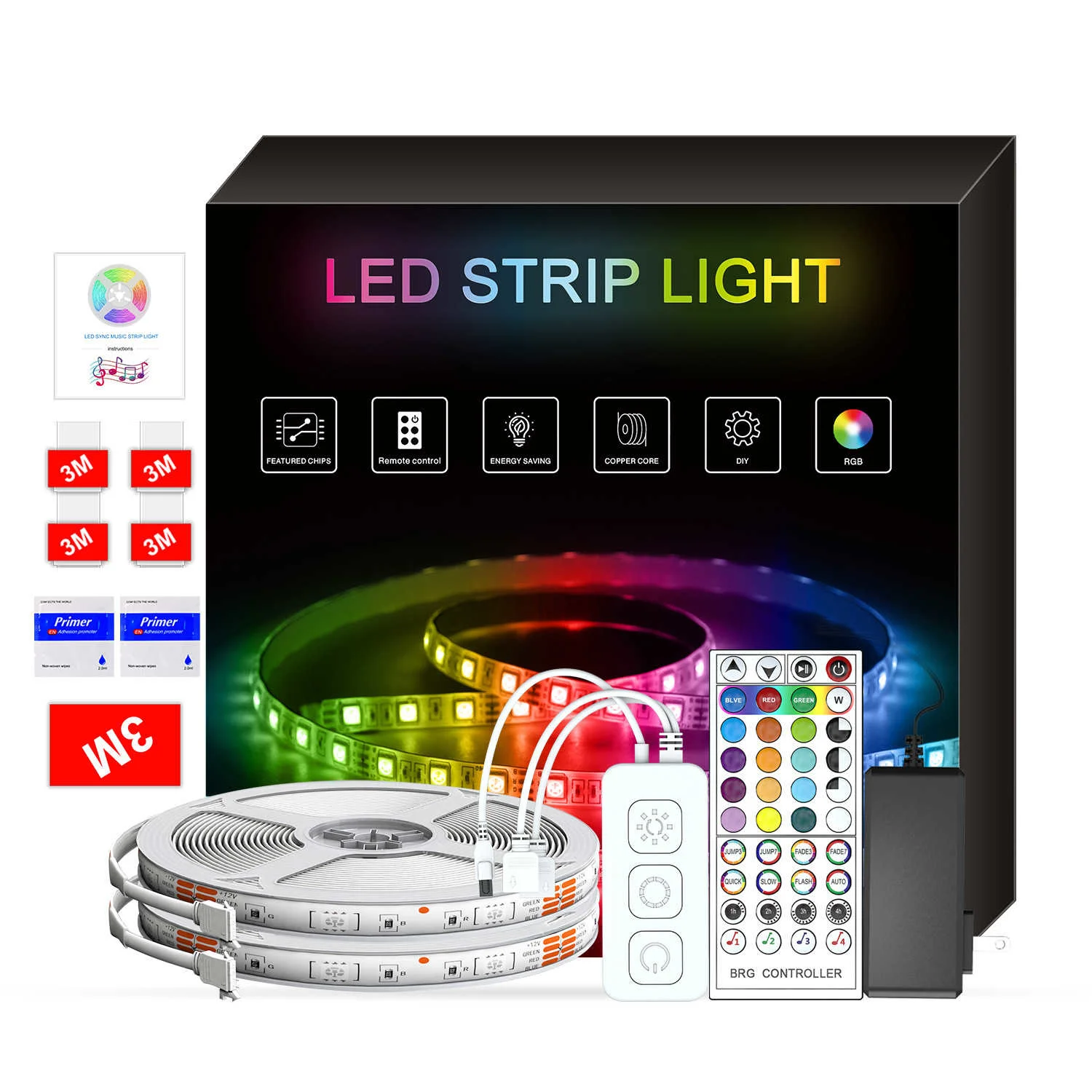 

Hot sale rgb505 music voice controlled timing light with set of colorful glue dripping waterproof color changing atmosphere