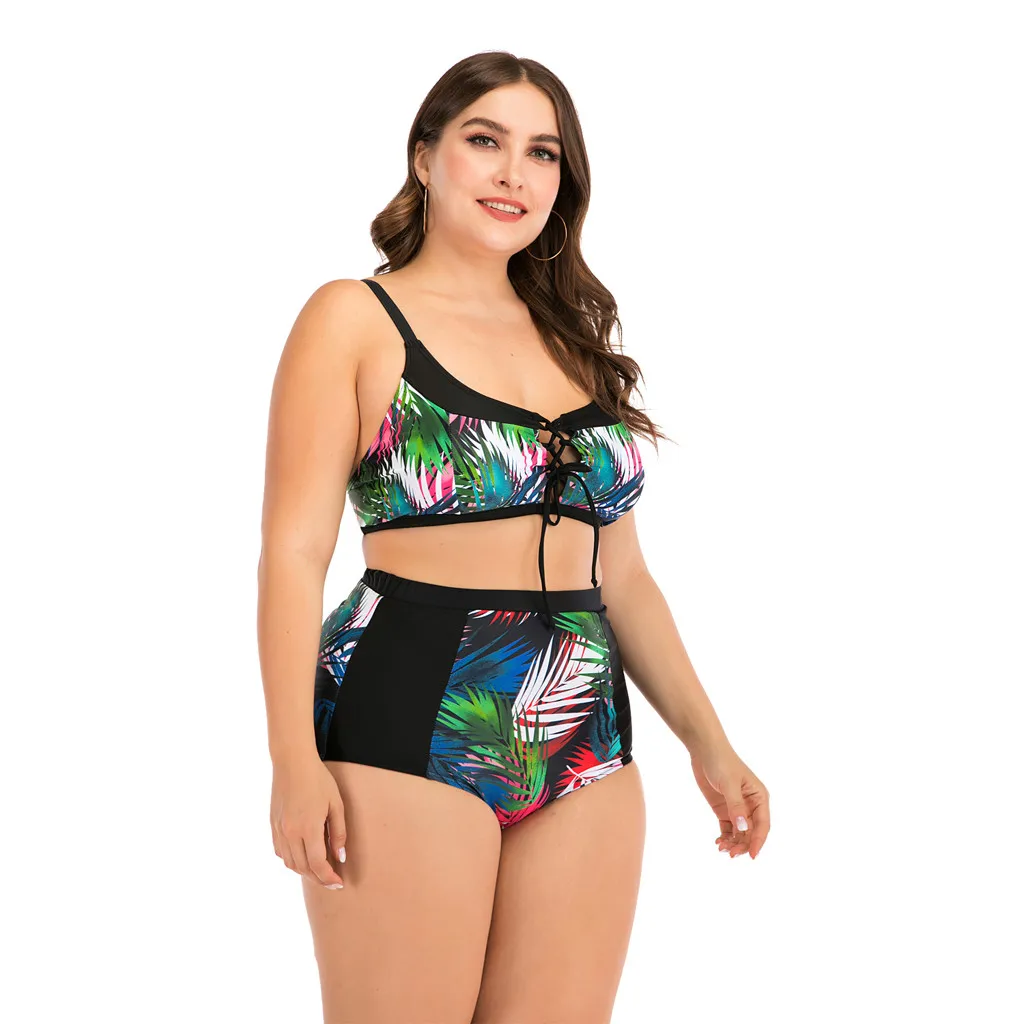 Женское Бандажное нижнее белье большого размера с набивным принтом и разрезом