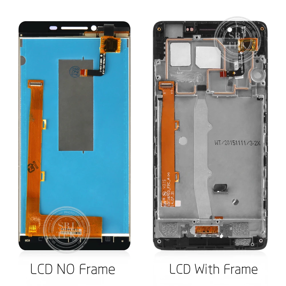 ЖК-дисплей 5 дюймов для Lenovo A6010 сенсорный экран с дигитайзером в сборе рамкой