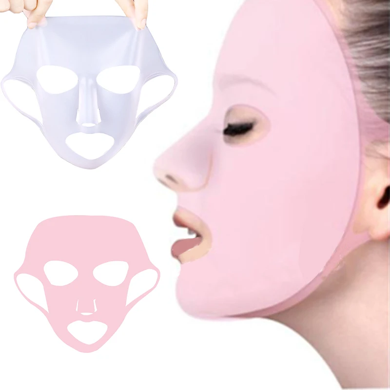 

Silicone Face Mask for the Face Sheet Mask Anti-off Mask Ear Fixed Prevent Essence Evaporating Reusable Face Mask Skin Care Tool