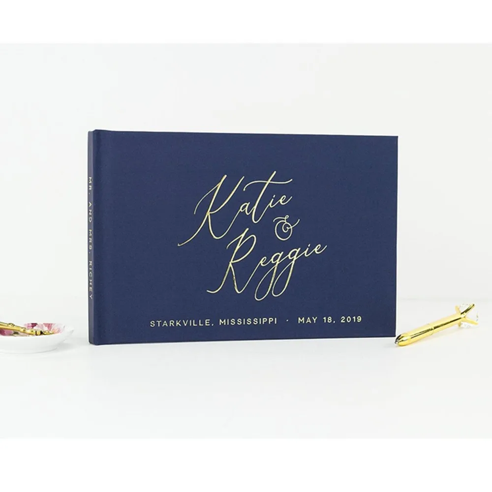 Индивидуальные имена и дата Свадебная Гостевая книга винтажная для гостей идеи