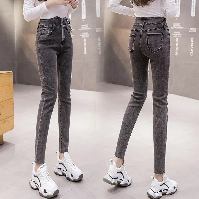 Будет весной новые джинсы женские ноги брюки эластичные культивировать свою