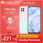 Смартфон Huawei P40 Lite, 6 ГБ + 128 Гб, глобальная Версия Мобильный телефон, AI камера 48 МП, экран 6,4 дюйма, Kirin 810 восемь ядер, поддержка Supercharge 40 Вт