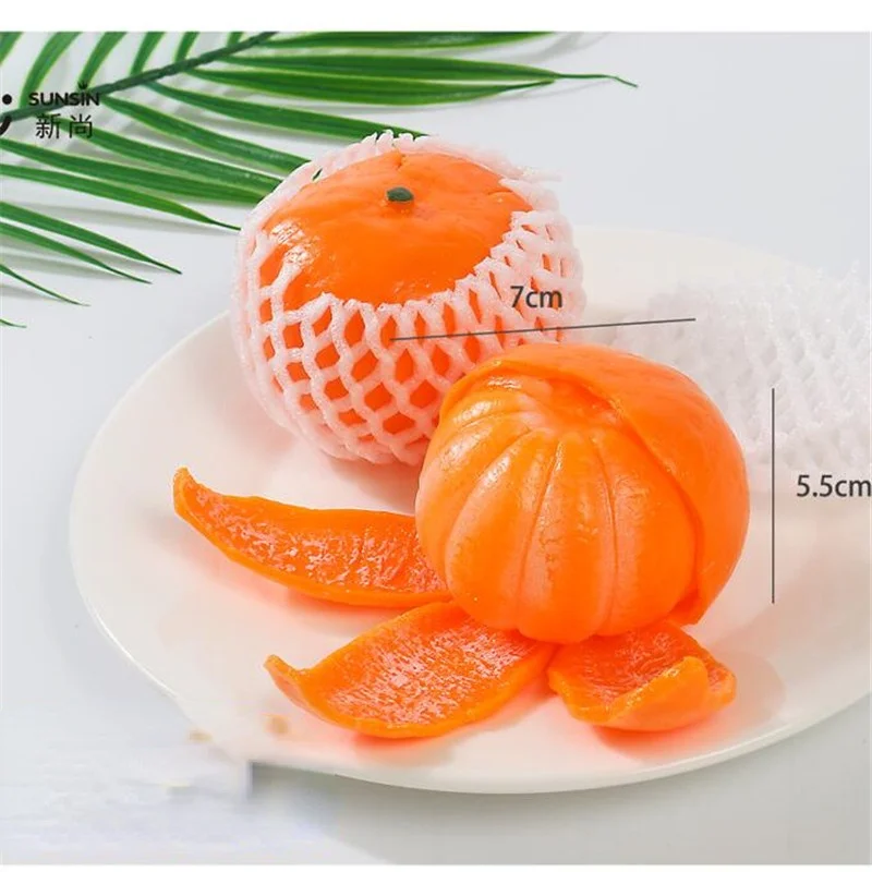 

Simulation Orange Kneading Music Fruit and Vegetable Decompression Toy Decompression Bead Ball Soft Glue Creative New Product
