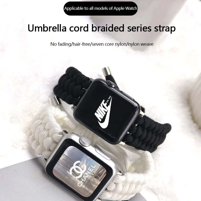 Фото Новинка креативный ремешок подходит для Apple Watch 6/SE iwatch5/4/3 шнур зонта ручной работы