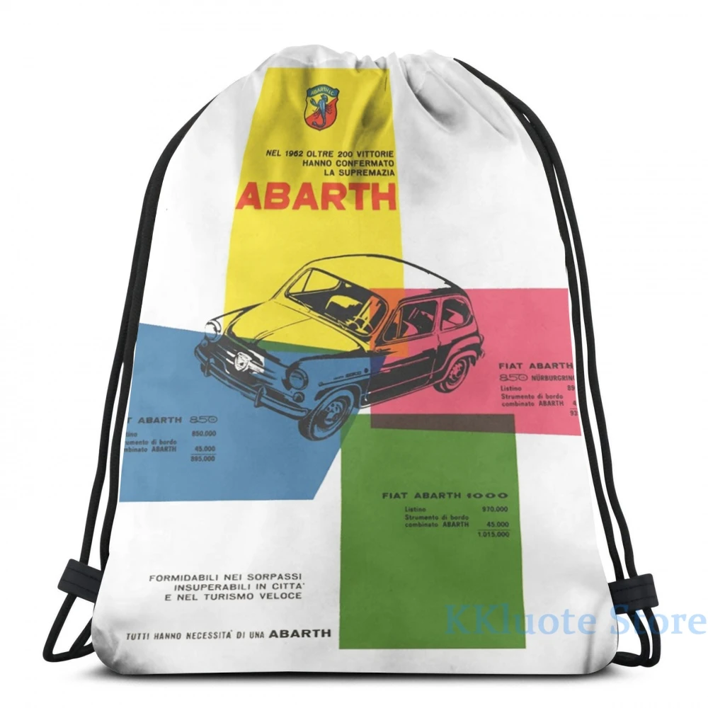 Винтажный рюкзак с забавным графическим принтом Abarth 850 (2) для мужчин и женщин