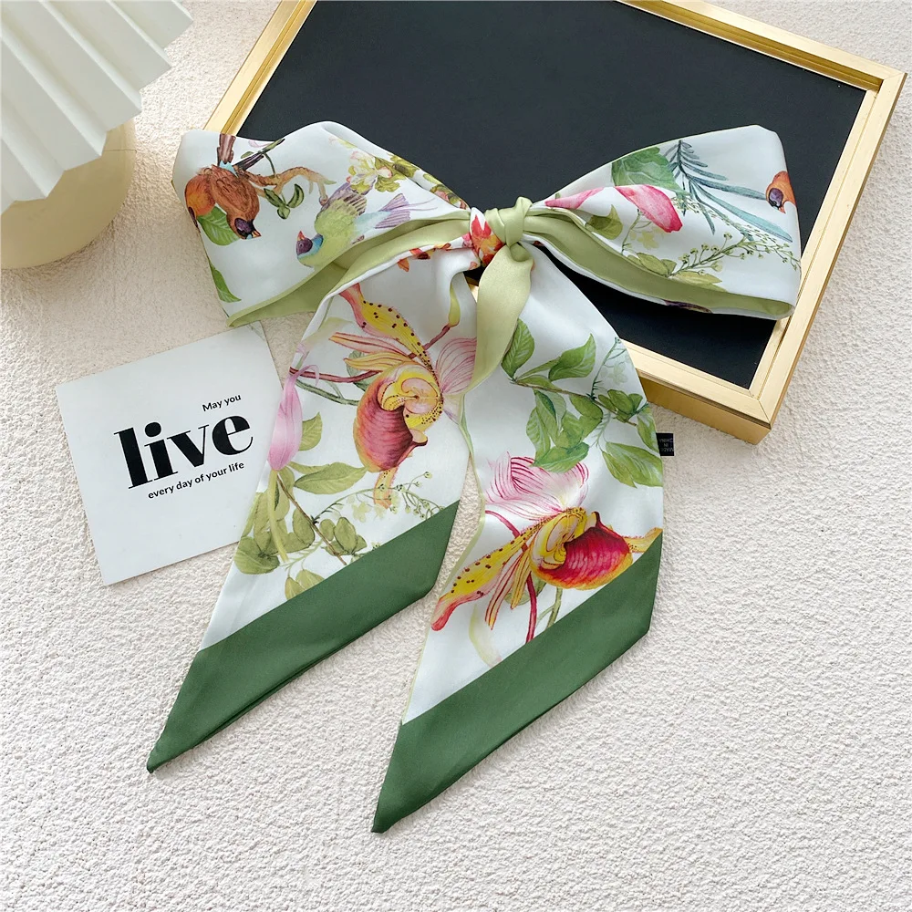 

Женский шелковый шарф, летние шарфы в шотландскую клетку