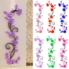 3D акриловая Наклейка на стену сделай сам, настенные Переводные картинки с изображением роз, цветов, лозы, художественные обои, фоновые Декорации для дома, ТВ, дивана