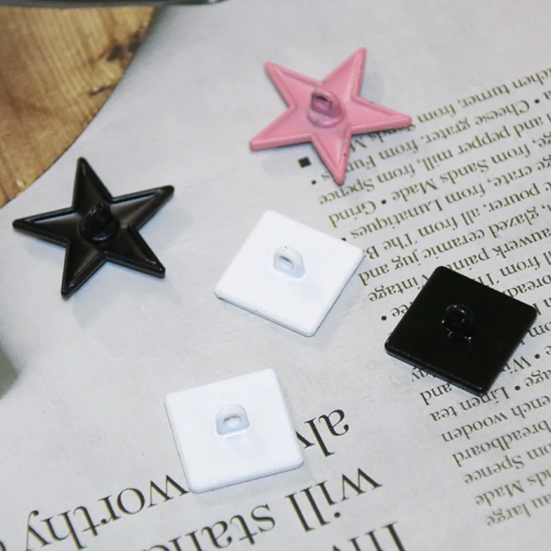 Металлическая кнопка пентаграмма квадратная Размер 1 5*2.2cm10 комплекты изысканных