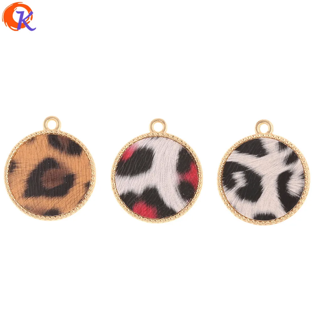 

Cordial Design 60Pcs 21*24MM Jewelry Accessories/Charms/Round Shape/Leopard Print Effect/DIY Making/Hand Made/Earring Findings