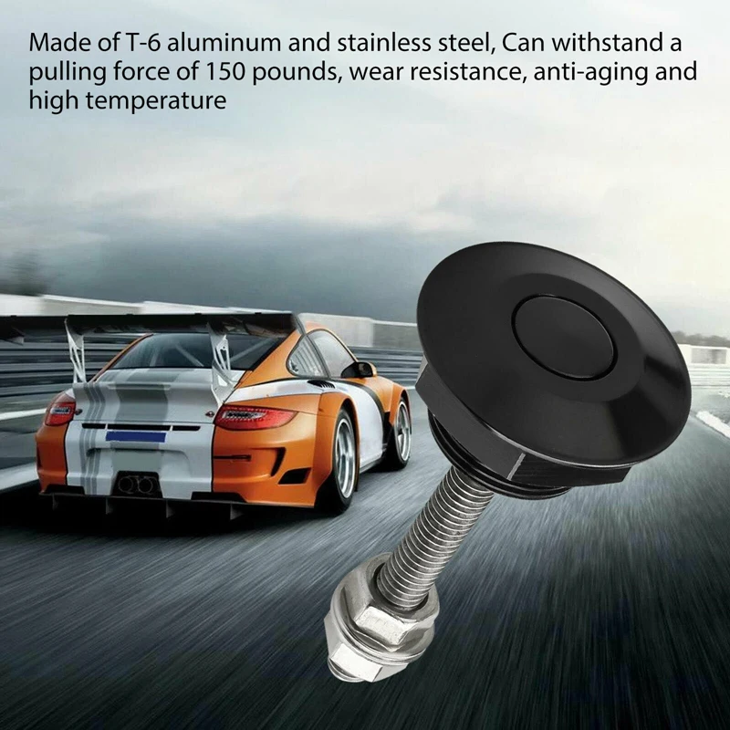 Универсальный алюминиевый Автомобильный Замок для чепчиков двигателя быстрая