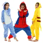 Пижама-кигуруми фланелевая с капюшоном для девочек
