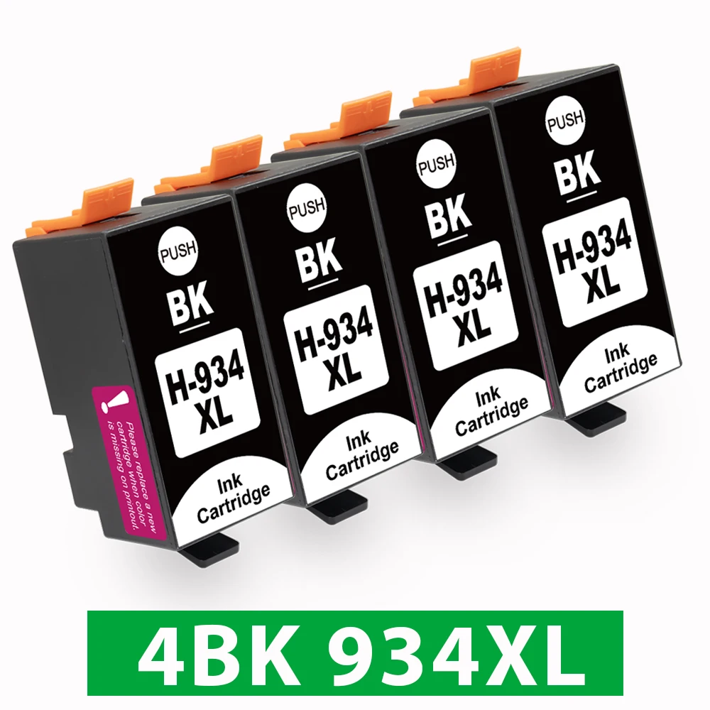 

4PK Compatible 934XL Black Ink Cartridge For hp 934xl hp934 For HP Officejet Pro 6230 6830 OfficeJet 6820 e-tout-en-un Printer