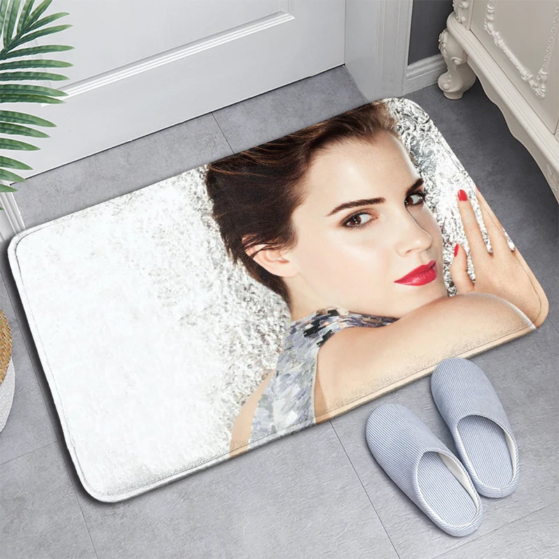 

Emma Watson Doormat Floor/Bath/Kitchen/Beach Mat Flannel Sponge Fabric 3D Printed Shaggy Custom Decoration For Bedroom
