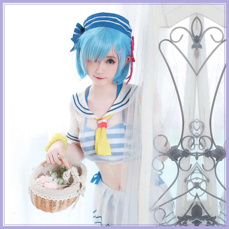 Костюм Моряка из аниме Re: Life a other World from Zero Rem летний купальник косплей костюм на