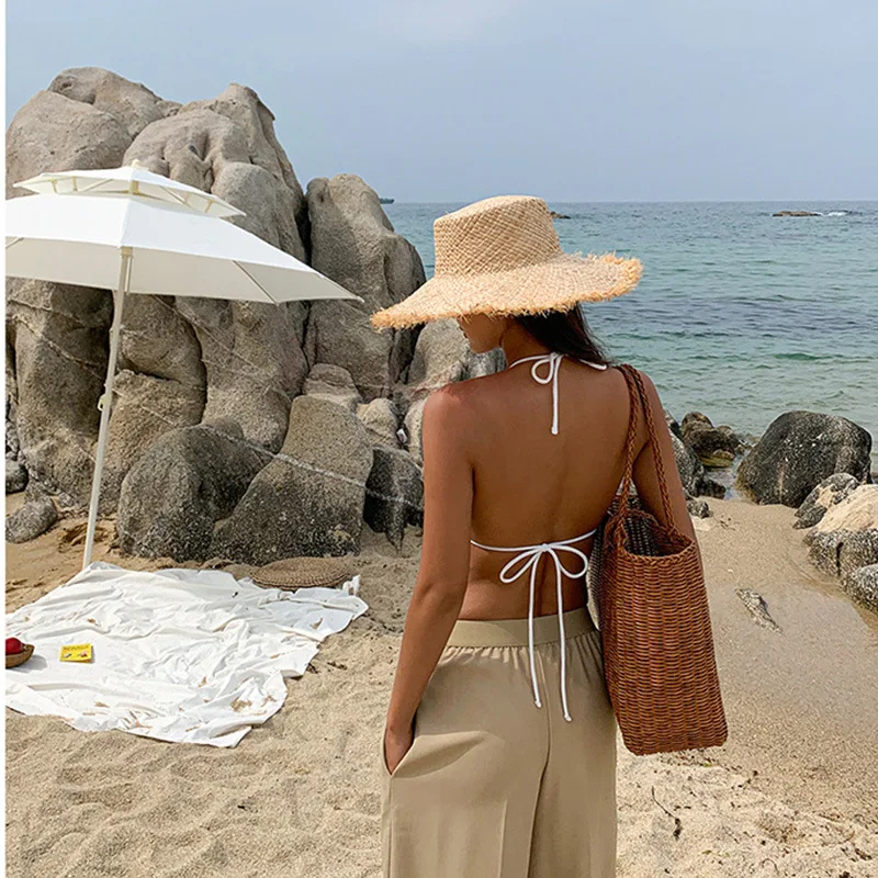 

Swimsuit Female Sexy High Waist Cover Your Belly and Gather Your Breasts Side Strap Split Bikini Hot Spring Swimsuit Asian Girl