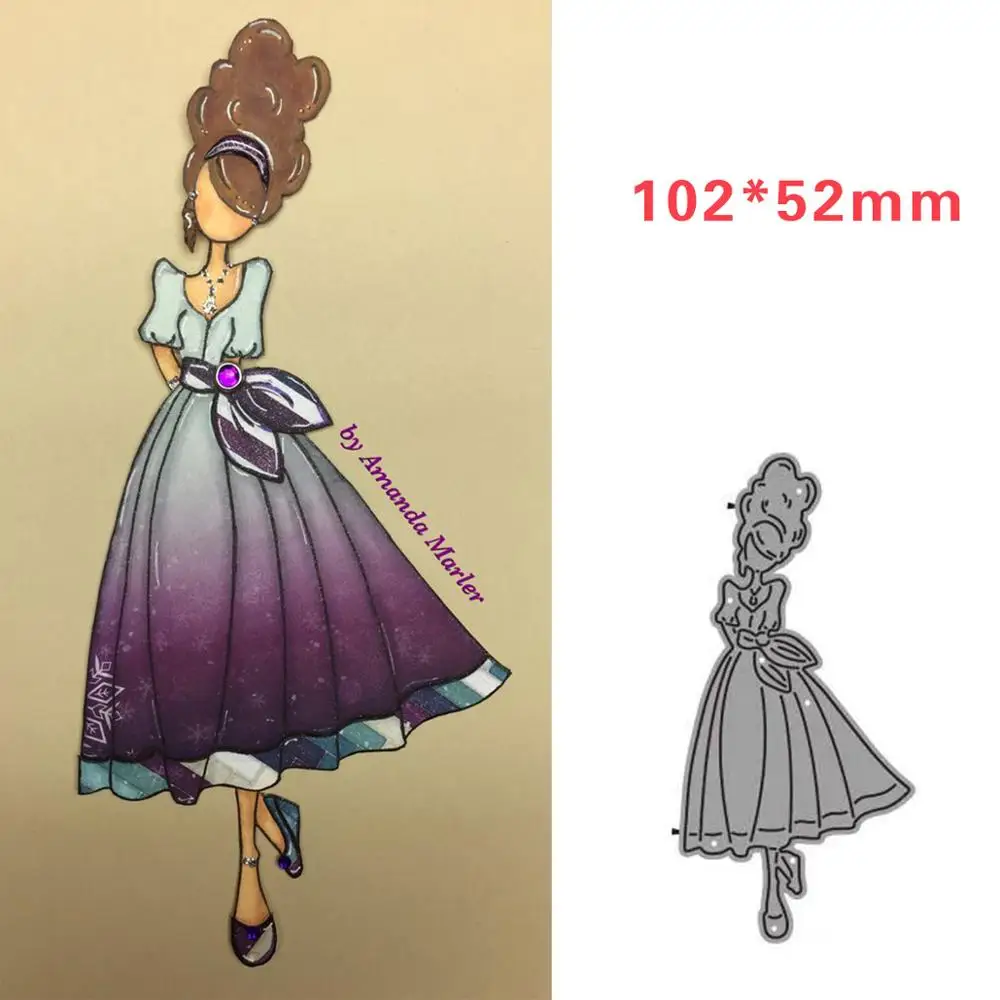 305 2019 модные милые леди девушка металлические Вырубные штампы Сделай Сам