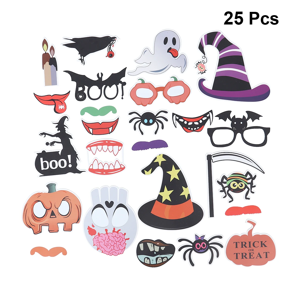 25 шт. Хэллоуин привидение паук фото стенд реквизит жуткие очки с принтом сбор