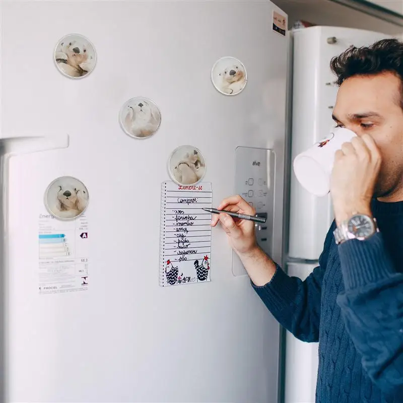 

12pcs Fat Otter Pattern Glass Stickers Decorative Glass Stickers Fridge Magnet