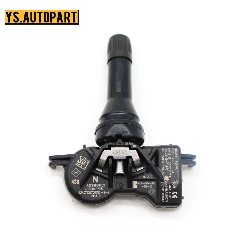 Датчик давления в шинах 40700 4CB1A для Renault Espace Kadjar Kangoo Megane Scenic 15 24 433 МГц TPMS датчик