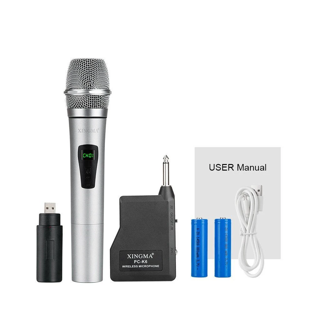 

Wireless Microphone Handheld Dynamic professional Studio Vhf Mic System For Karaoke Nights and House Parties PA System Speakers