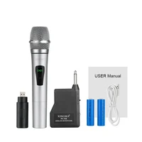 wireless microphone handheld dynamic professional studio vhf mic system for karaoke nights and house parties pa system speakers