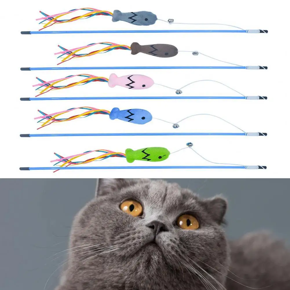 

Colorful Safe Kitten Teaser Stick Toy Pet Supplies Cat Wand Toy Exquisite Kitten Toy