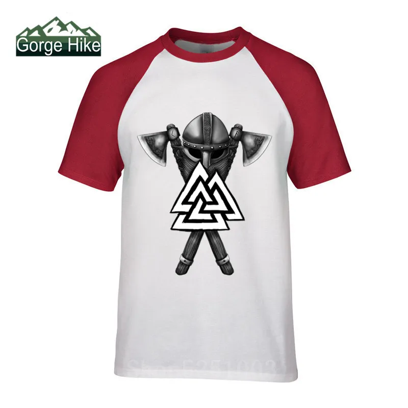 3D Battleax футболка Викинги Один мужские 100% хлопковые футболки с короткими рукавами