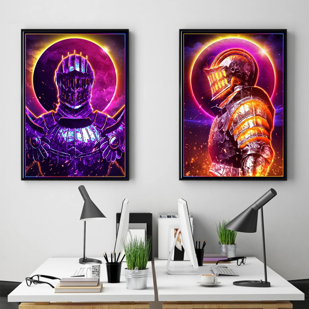 Постер классических игр декоративные персонажи из аниме Темные души настенное