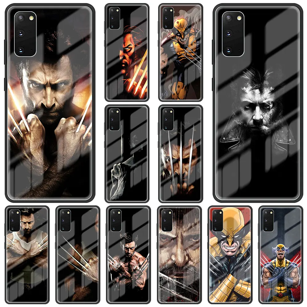 

Wolverine Clawk Tempered Glass Case For Samsung Galaxy S21 Ultra S20 FE S10e S10 Lite S9 S8 Plus A52 A51 A71 Phone Cover Shell