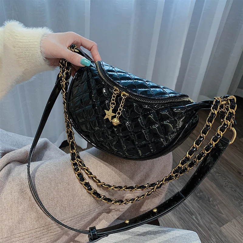 Модные Качественные сумки через плечо из лакированной кожи для женщин 2019