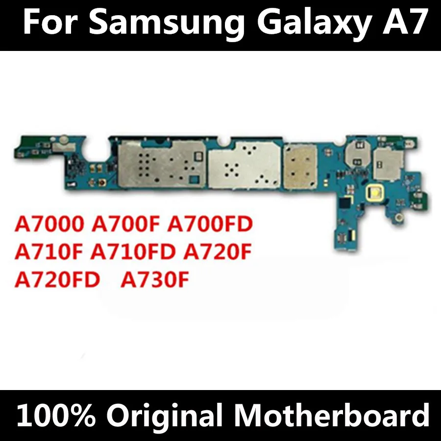 For Samsung Galaxy A7 A7000 A700F A710F A710FD A720F A720FD A730F Original Motherboard Android Sytem Unlocked Main Logic board | Мобильные