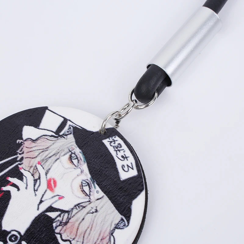 YD&ampYDBZ Adjustable Rope Chain Pendant Necklace Women Punk Girl Print Wooden Statement Fashion Design Jewelry Accessorie |