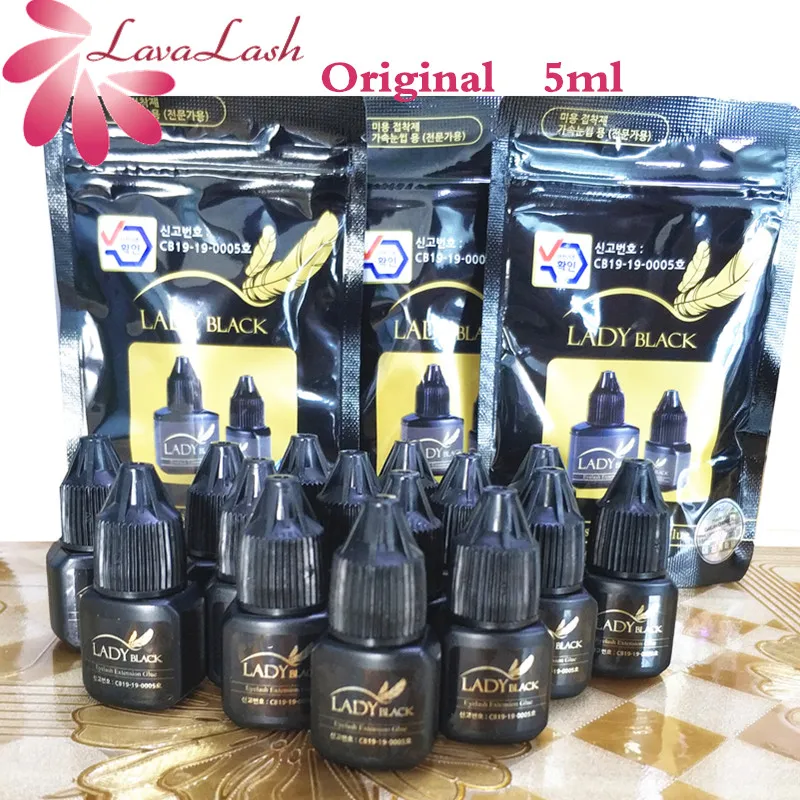 10 бутылок черный клей для наращивания ресниц оригинальные низкие раздражения
