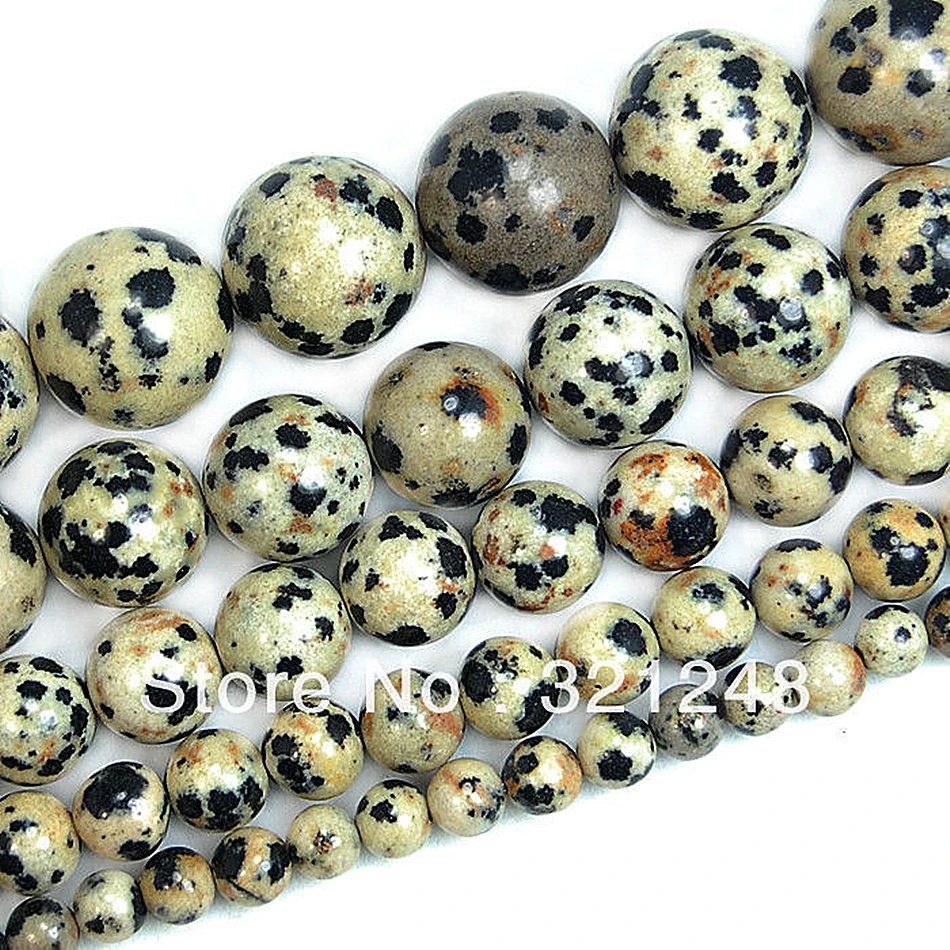 Цепочка из натурального камня с разноцветными dalmation пятна круглые бусины 4 мм 6 мм 8 мм 10 мм 12 мм 14 мм Подвески ювелирные изделия делая 15 дюймов... (art.: 3920b414b9cbf) - 3920b414b9cbf