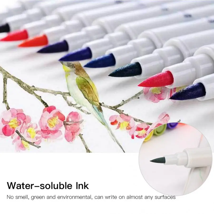 Двойной наконечник водорастворимый маркер авторучка эскиз манга живопись