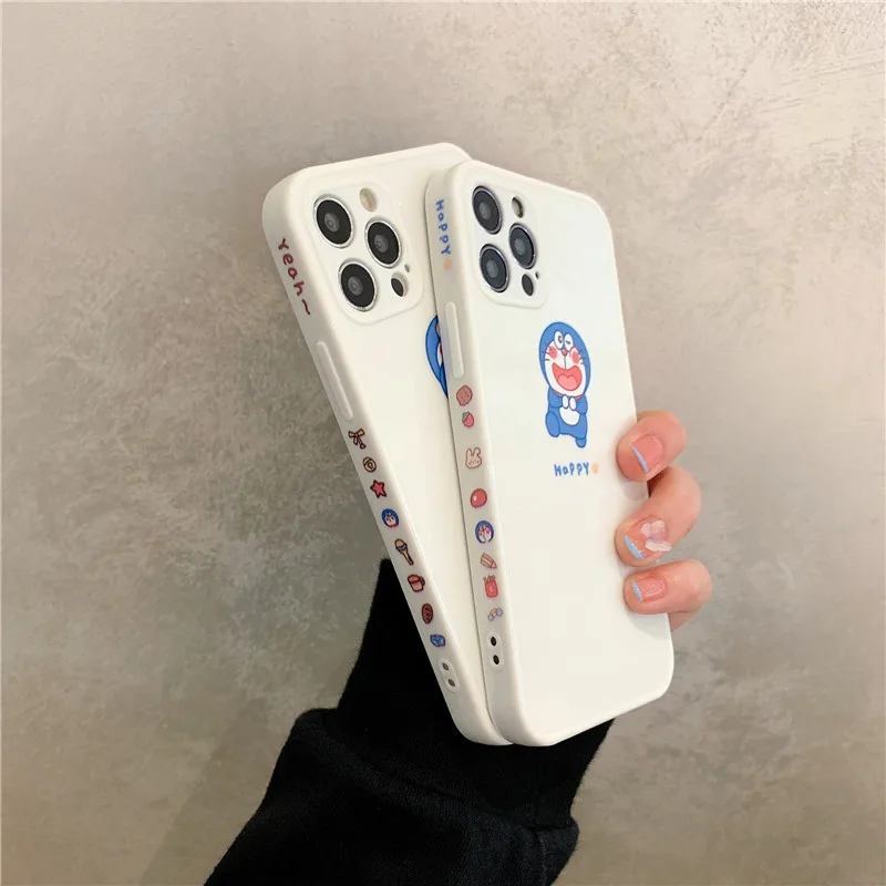 

Doraemon cartoon cute couple simple mobile phone case for iPhone7/8/se2/7plus/8p/xs/xsmax/xr/11pro/11promax/12/12promax/12mini