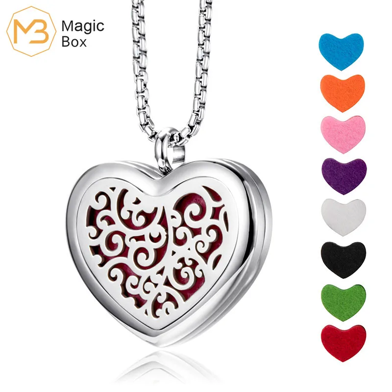 Ожерелье для ароматерапии эфирное масло Диффузия из нержавеющей стали любовь