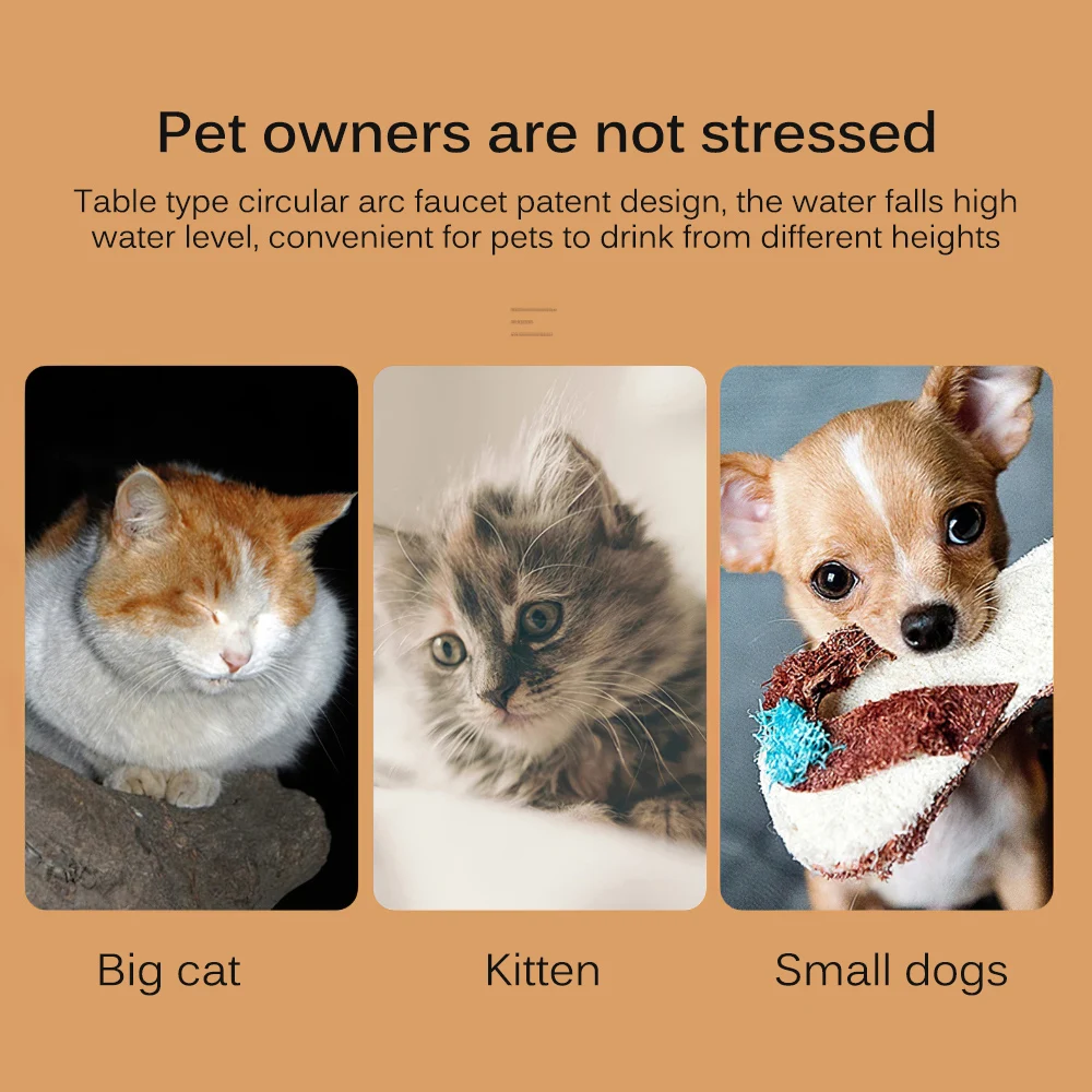 

LED Intelligent Pet Cat Drinking Water Fountain Automatic Circulating Water Dispenser Silent Water Filtration With Night Vision