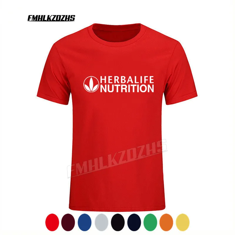 Летняя футболка Herbalife с логотипом nutrition графическая для мужчин и женщин коротким