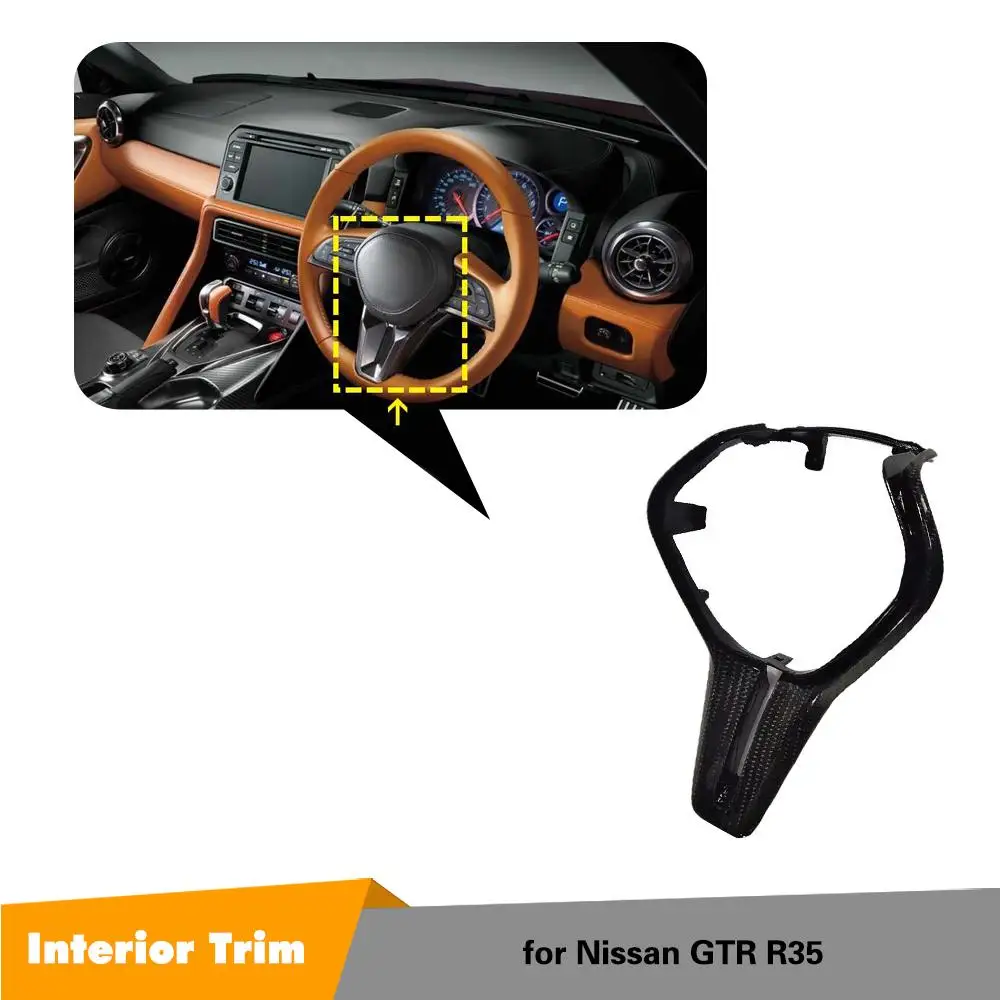 Дешево Чехол рулевого колеса из углеродного волокна для Nissan R35 GTR 2, замена внутренней отделки 2017-2019, подходит только для стандартных