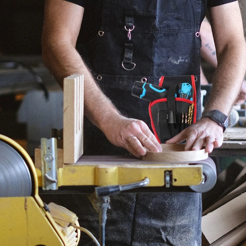 

Durable Drill Tool Pouch Tool Organizer for Electrician's Tools Drill Holder for Electrician Tools for Outdoor Working