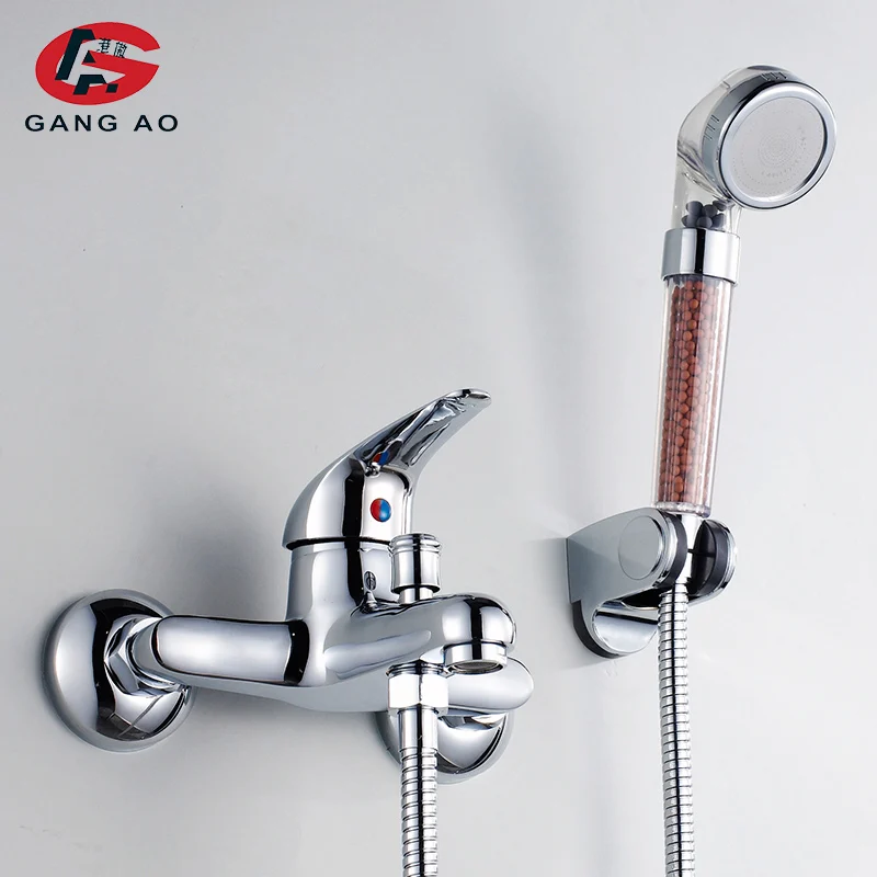 Кран для ванной кран комнаты душа настенный водопада смеситель набор