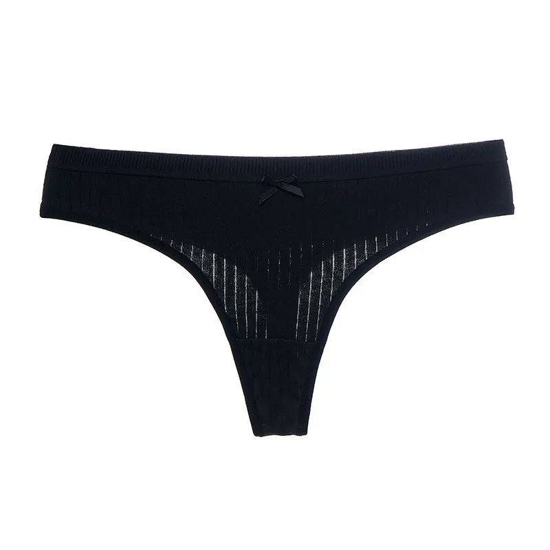 Модные Стринги женское нижнее белье 3 шт./лот трусики из хлопчатобумажной ткани