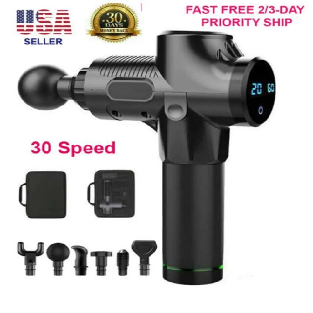 ЖК дисплей Дисплей массажный пистолет Мышцы Массажер боль в мышцах массаж шеи и