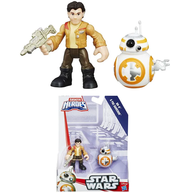 

Hasbro Star Wars Galactic Heroes Mini Action Figure BB8 POE Dameron Figure Model Toys Set Collectible Robot Model Ornament Gift