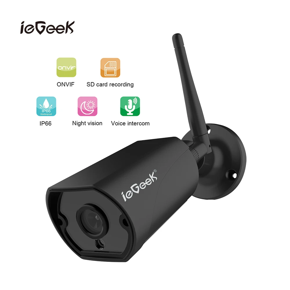 

Wi-Fi IP-камера 1080P HD с ночным видением, фотокамера s IP66, водонепроницаемая, для помещений и улицы, 3 Мп, 3,6 мм, беспроводная камера видеонаблюдения