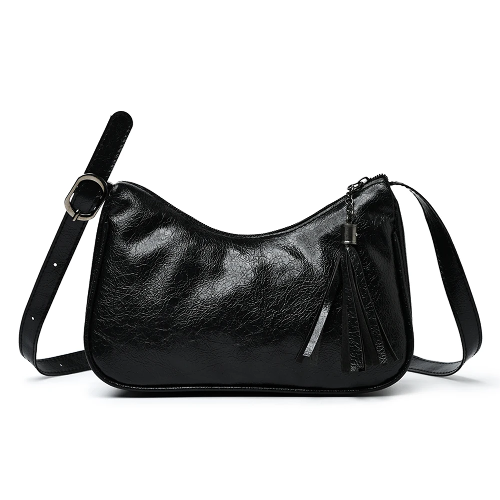 

Модные женские сумки на плечо из мягкой кожи, однотонные сумки-мессенджеры через плечо с кисточками, повседневные дорожные сумки