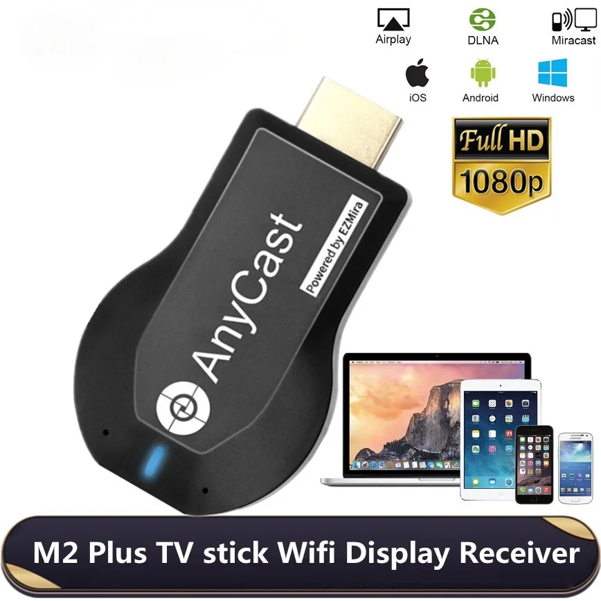 

ТВ-адаптер M2 Plus HDMI, 1080P, Wi-Fi, для IOS и Android
